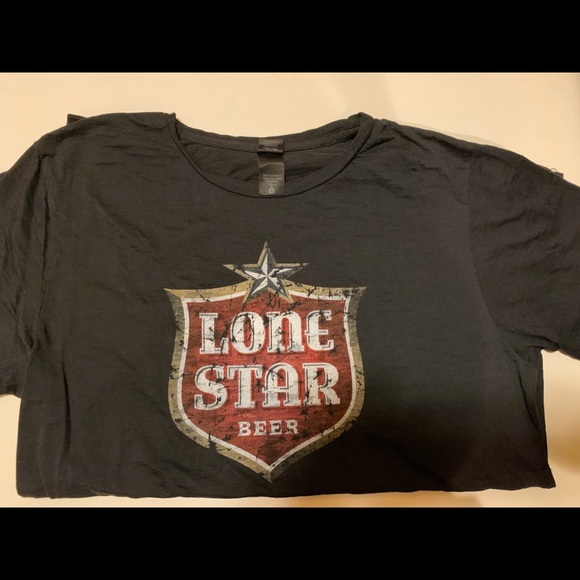 NWOT WOMEN’S DISTRESSED LONE STAR BEER GRAPHIC T-SHIRT. - Picture 16 of 16